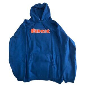 Rare FUCT Blue Hoodie W/ Orange OG Logo Sweatshirt - Men's XL